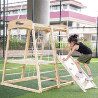 Wooden Rainbow Rocker Board for Kids - Early Education Balance Toy and Climbing Arch