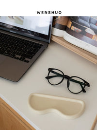 WENSHUO Minimalist Ceramic Glasses Tray Creative Desktop Organizer for Small Items Home Sundries Storage
