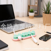 Mushroom Design Multi-Port Desktop Cable Organizer Clips