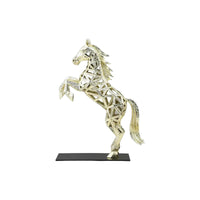 Nordic Creative Metal Plated Hollow Horse Dinosaur Sculpture for Home Office Decor