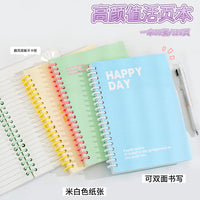 Macaron Color Coil Notebook A5 Detachable Thickened Journal for Students