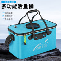 Thickened EVA Foldable Fishing Bucket Live Fish Container Multi-functional Wild Fishing Tackle Box