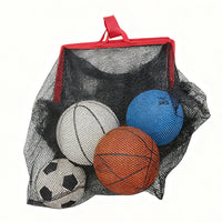 Mesh Ball Bag for Soccer, Volleyball, Basketball - Large Capacity Sports Equipment Storage Net