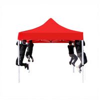 Outdoor Heavy-Duty Pop-Up Canopy Tent with Transparent Sidewalls for Markets and Events