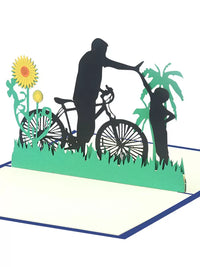 3D Pop-Up Father's Day Greeting Card with Envelope, Creative Gift for Dad's Birthday