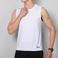 Men's Ice Silk Quick-Dry Athletic Tank Top for Summer Workouts and Casual Wear