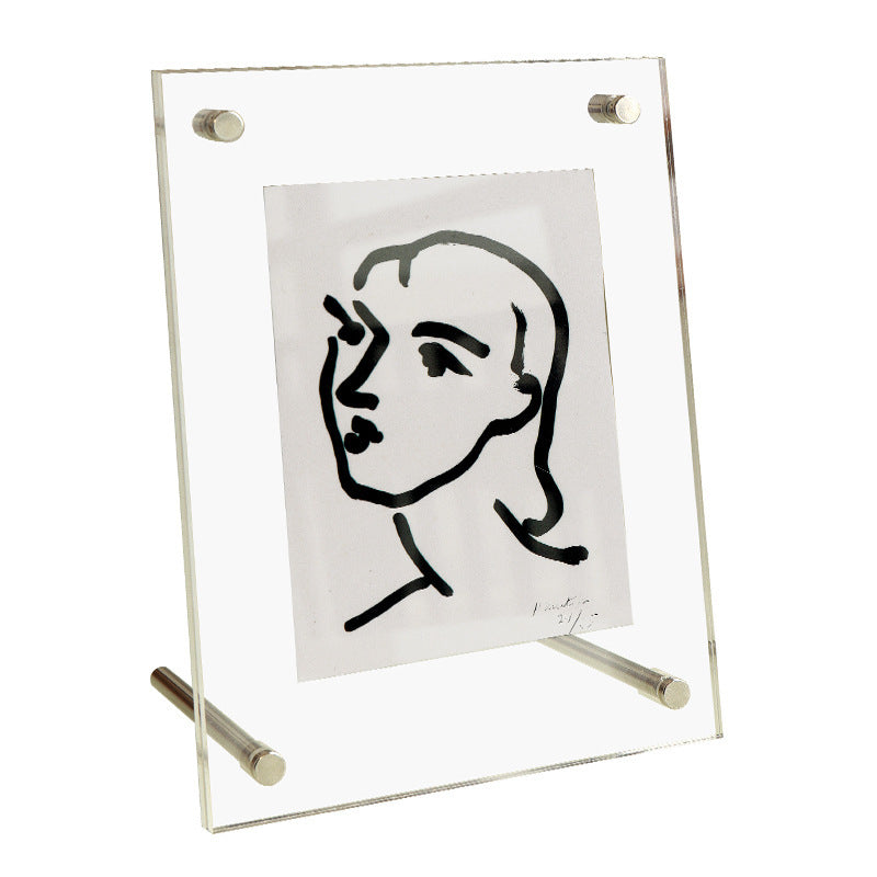 Clear Acrylic Photo Frame Display Stand for Postcards, Pictures, and Certificates