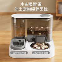 Automatic Pet Feeder and Water Dispenser with Stainless Steel Bowls for Cats and Small Dogs