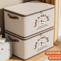 Foldable Fabric Storage Box with Lock for Clothes, Toys, and Home Organization