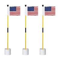 Golf Putting Green Flagstick Set with Hole Cup and Detachable Flag