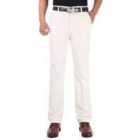 Men's Cotton Casual Pants Straight Loose High-Waist Trousers for Middle-Aged Fathers