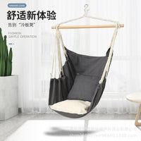 Indoor Outdoor Hanging Rope Hammock Chair with Wooden Bar for Adults and Children