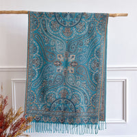 Yunnan Lijiang Ethnic Style Cashew Pattern Scarf Shawl for Women, Thickened Versatile Winter Wrap