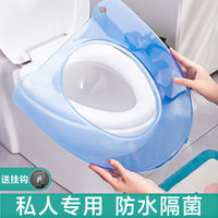 Transparent Waterproof Toilet Seat Cushion for Home Bathroom, Universal All-Season Plastic Toilet Seat Cover