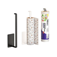 Multi-functional Wall-Mounted Storage Rack for Kitchen Paper Towels, Cling Film, and Hats - Punch-Free Installation