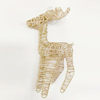 Christmas Reindeer Scene Ornament with LED Lights, Desktop Window Display Decoration