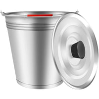 Stainless Steel Multi-Purpose Bucket with Lid - Food Grade, Thickened Steel