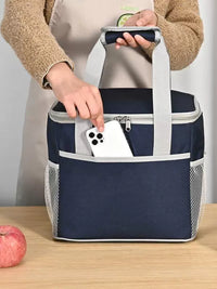 Insulated Lunch Bag with Shoulder Strap, Large Capacity Thermal Cooler Tote for Meals and Food Storage