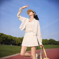 Women's 100% Nylon Sun Protection Jacket Lightweight Loose Fit Ice-Feel Short Outdoor Coat