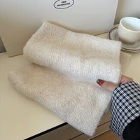 Women's Winter Blended Yarn Knitted Scarf Soft Warm Korean Style
