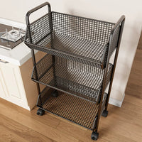 Multi-layer Rolling Utility Cart with Wheels for Kitchen Storage, Snacks, Vegetables, and Fruits