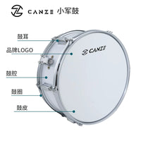 Professional Marching Snare Drum with Stand, White Double-Tone Wooden Cavity