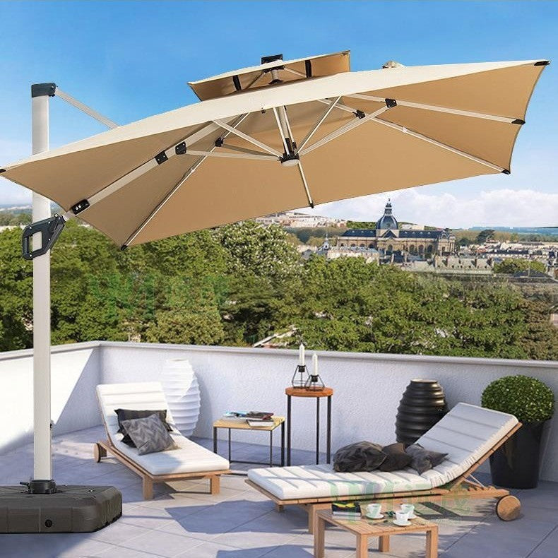 Outdoor Patio Umbrella with Aluminum Pole, Large Garden Sunshade for Commercial and Residential Use