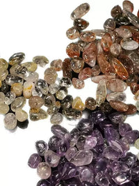 Natural Crystal Crushed Stone Set for Buddhist Offerings and Decor