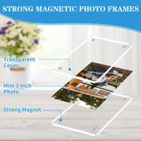 Magnetic Acrylic Photo Frame for Instant Photos and Refrigerator Display, 6x9cm
