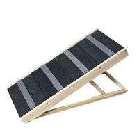 Adjustable Wooden Pet Ramp for Dogs - Non-Slip Sofa Ladder for Small to Large Pets