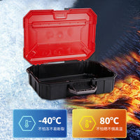 Red & Black Large Capacity Tool Box, Household Hardware Storage Case, Thickened Pressure-Resistant Anti-Fall Portable Organizer