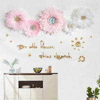 Boho Feather Wall Decor with Wooden Accents and Slogan for Bedroom Living Room