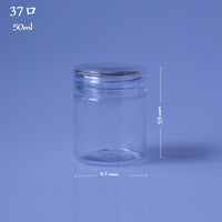 50ml PET Clear Flip-Top Jar for Cream, Pills, and Food Supplements