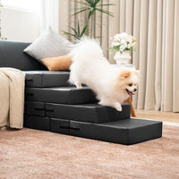 Waterproof Washable PU Leather Pet Stairs for Cats and Dogs, Multi-Layer Modular Design
