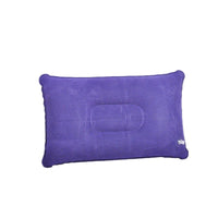 Inflatable Flocked Camping Pillow for Outdoor Tent and Office Nap, Portable I-Beam Design