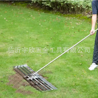 Stainless Steel Golf Course Leveling Rake for Lawn and Garden Soil