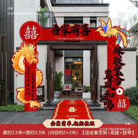Chinese Wedding Arch Decoration with Silk Flowers for Outdoor Ceremonies