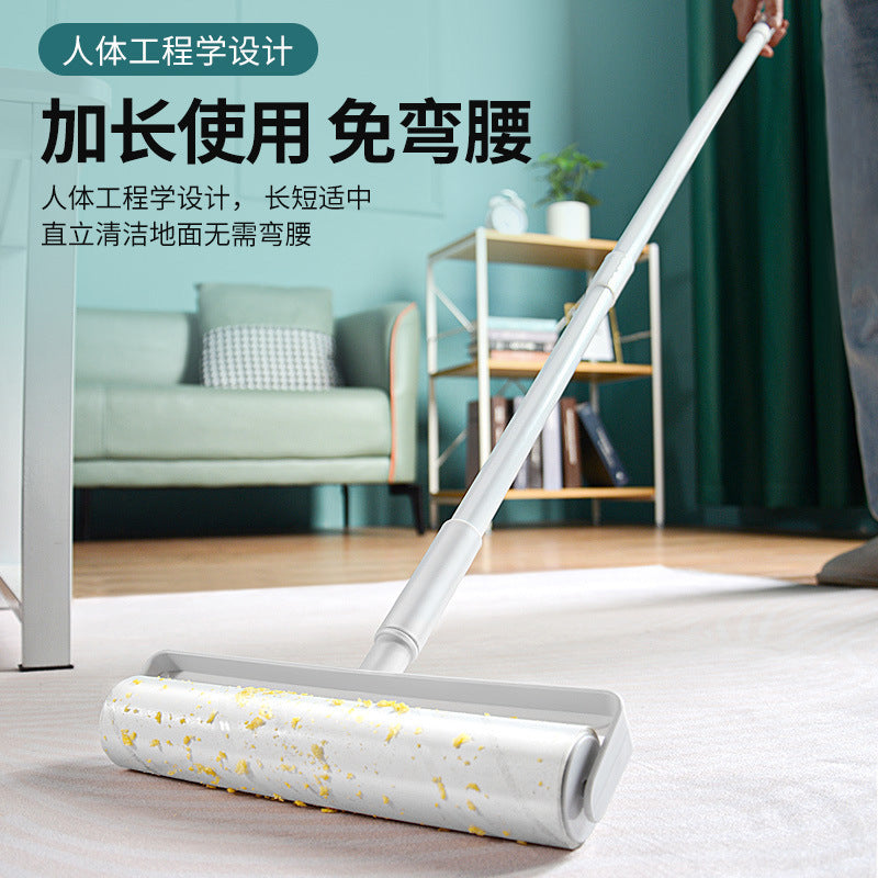 Lint Roller with Long Handle for Pet Hair, Dust, and Debris Removal