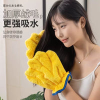 Thickened Fleece Hair Drying Glove, Super Absorbent and Lint-Free