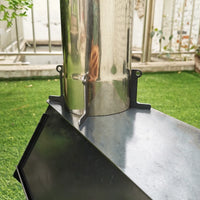 Fire Art Portable Outdoor Wood-Burning Stove for Heating, Patio BBQ, and Pizza