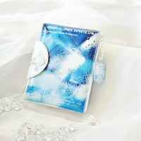 Mini Photo Album Keychain for 3-inch Instax Photos and Photocards, Single Grid Ice Rain Design