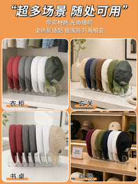 Acrylic Baseball Cap Organizer Rack for Desktop Display, Multi-layer Hat Storage Holder