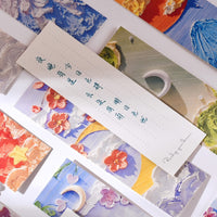 30-Pack Oil Painting Bookmark Set, Artistic Paper Cards for Students & Gifts