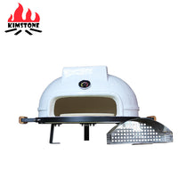 Outdoor Chimney-Style Pizza Oven 21-inch Tabletop Ceramic Pizza Maker for Restaurant and Outdoor BBQ