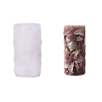 3D Female Bust Floral Scented Candle Silicone Mold for DIY Desktop Decor