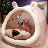 Giant Cartoon Pet Bed Tent for Cats and Small Dogs, Cozy Indoor Sleeping Sofa for Living Room and Bedroom