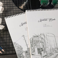 Deli 73627 A4 Sketchbook for Drawing and Art Practice, Thickened Paper for Students and Artists