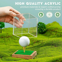 Golf Ball Display Case Acrylic Cube for Collectibles