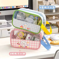 Portable Orthodontic Travel Toiletry Bag for Women - Waterproof Transparent Cosmetic Pouch