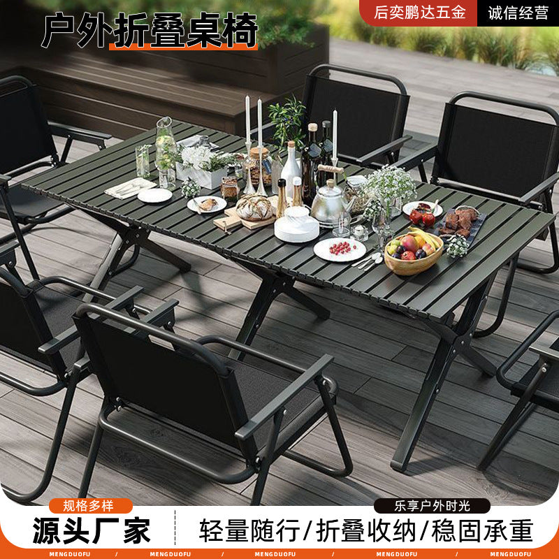 Portable Folding Camping Table and Chair Set for Outdoor Picnic BBQ